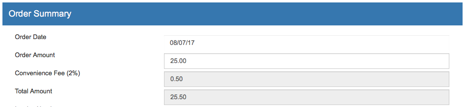 Flat Convenience Fee
